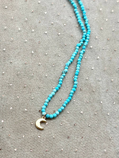 Turquoise Tiny Charm Necklace