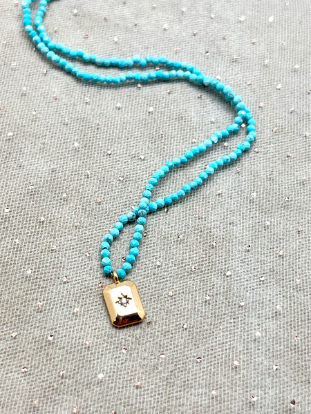 Turquoise Tiny Charm Necklace