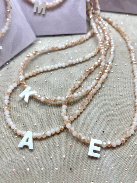 Champagne Monogram Necklace