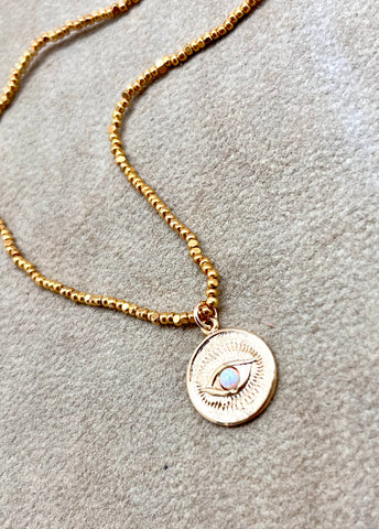 Evil Eye Coin Necklace