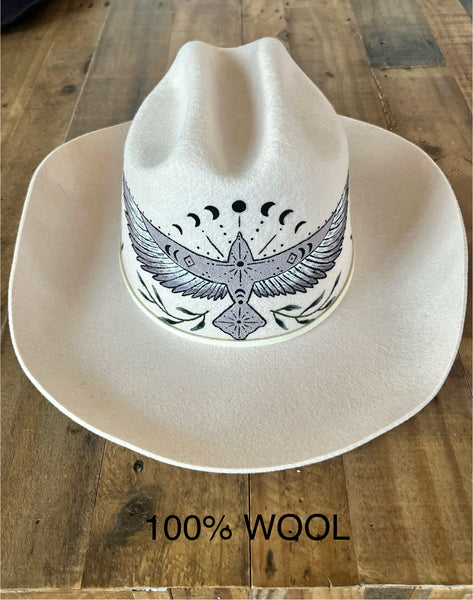 Ivory Eagle Cowboy Hat