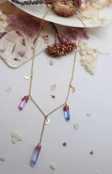 Celestial Rainbow Drops Necklace