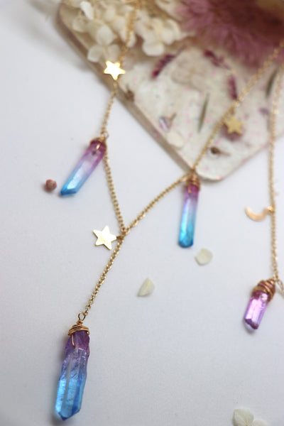 Celestial Rainbow Drops Necklace