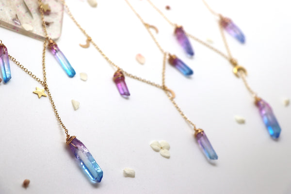 Celestial Rainbow Drops Necklace