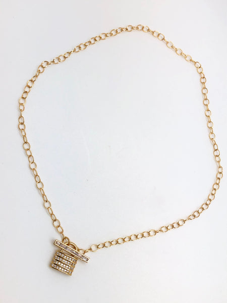 Lover’s Lock Toggle Necklace